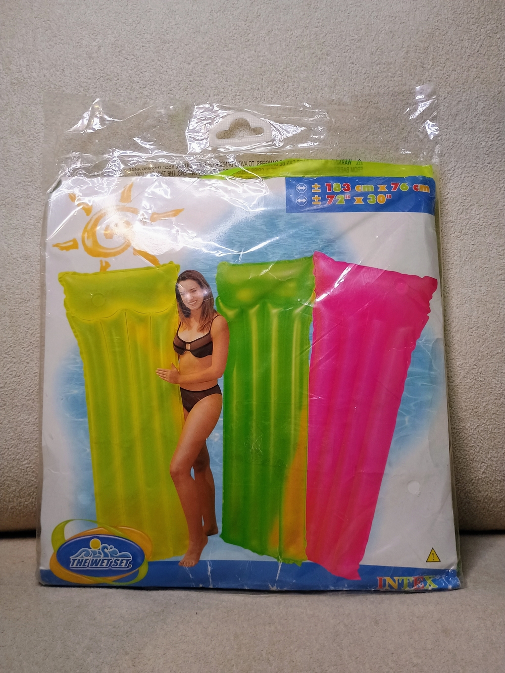 Vintage Intex Wet Set Inflatable Air Mat Pool Float 72 x 30 in Model 59717